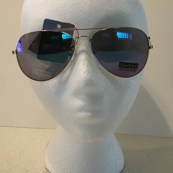 Mirrored Aviator Sunglasses w/ Case & Cloth - NWT - Picture 6 of 7